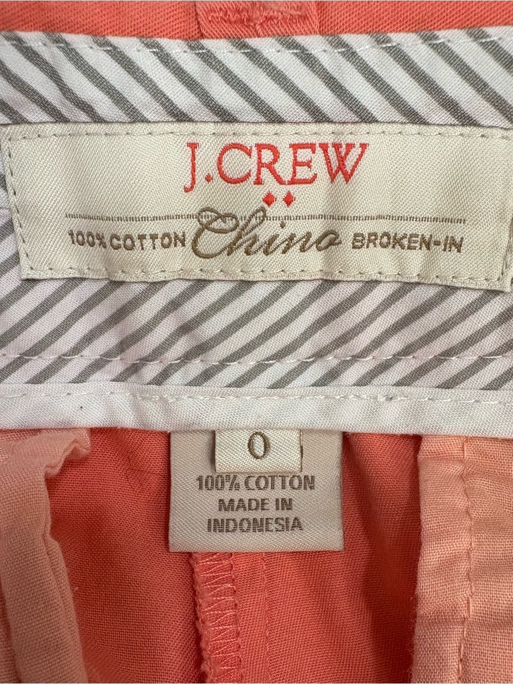 J. Crew Coral Chino Shorts - Picture 3 of 4
